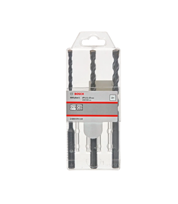 BOSCH HAMMER DRILL BIT SDS PLUS-1 SET 3 PCS (2608579118)
