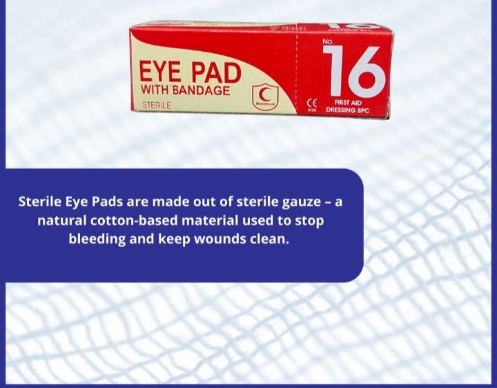 Sterile Eye Pad with Bandage No 16 First Aid Dressing Ocha Sterile Eye Pad with Bandage No 16 First Aid Dressing