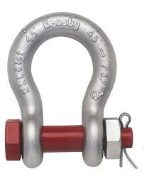 Crosby1-1/8" G-2130 BOLT TYPE ANCHOR SCHACKLE -9-1/2 TON WLL (WITH INHOUSE TEST CERT AND TAG)