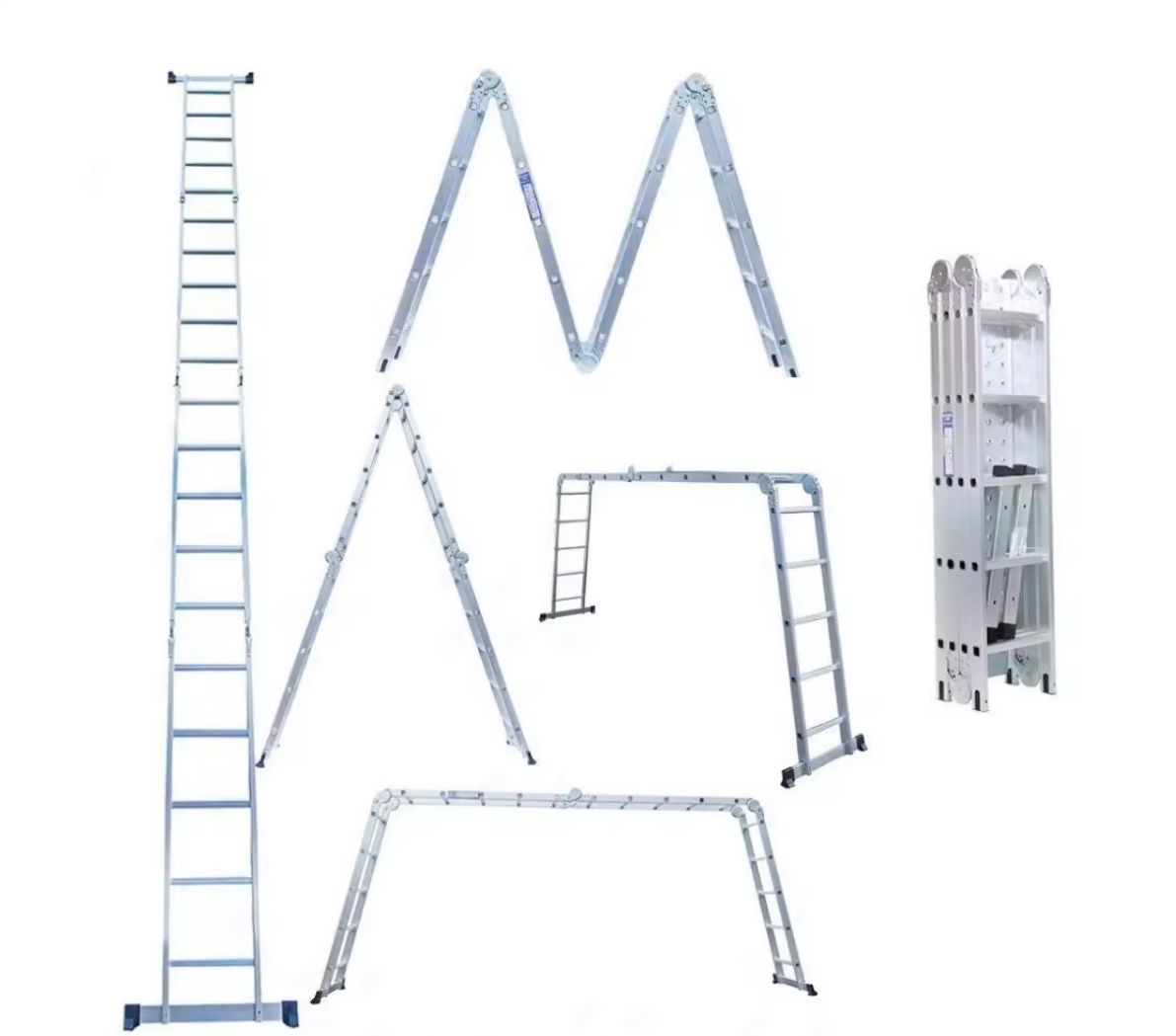 Ladder Multipurpose Aluminium Ladder 5.7M Lightweight Adjustment Portable Stair Stabilizer Tangga Serbaguna