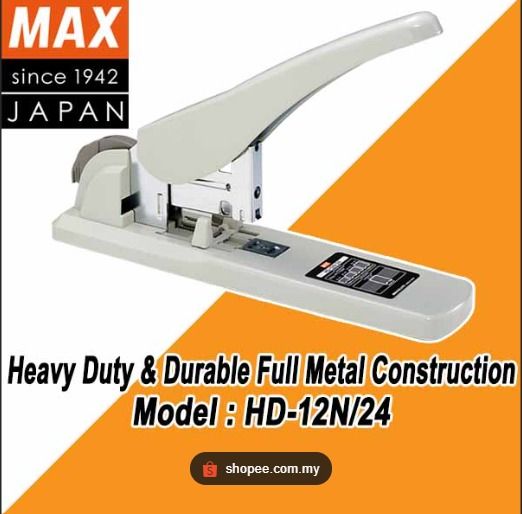MAX Heavy Duty and Durable Full Metal Construction Stapler HD-12N/24 come with bullet