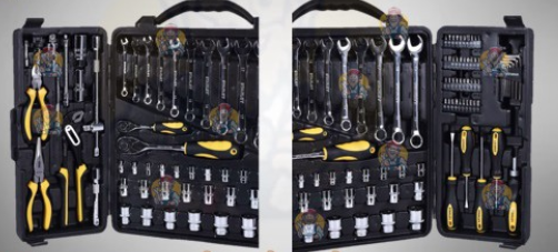 Stanley 110 PCS MULTI-TOOL SET WITH BRIEFCASE (81-243) TOOL KIT SET COMBINATION SCREWDRIVER WRENCH PLIER HEX KEY