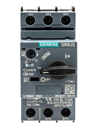 SIMNS Siemens 2.2 ? 3.2 A Sirius Innovation Motor Protection Circuit Breaker