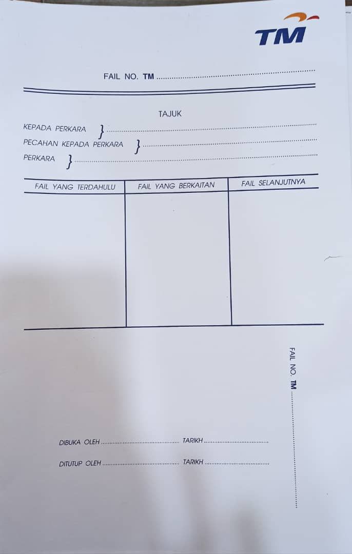 N/A Fail TM (Kertas Putih)