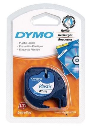 QP DYMO Letra Tape 91201/S0721660 12mmx4m - Plastic White