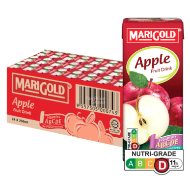 Marigold Fruit Drinks - Apple (250ml x 1ctn x 24unit)