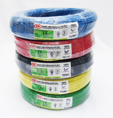 *1.5MM² MEGA Kabel Insulated PVC 100% Pure Copper Cable (SIRIM Approved) Color : Black