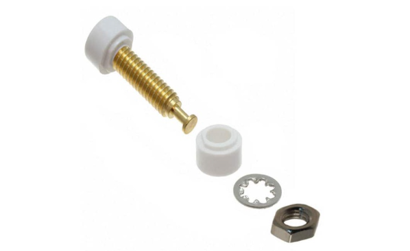 Fluke PJKPL 3542-9 Pin Tip Jack Gold Pl 10/pkg (white)