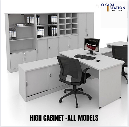 FO HEIGHT WOODEN CABINET -ALL MODEL / FULL GREY / OFFICE CABINET / RAK FILE