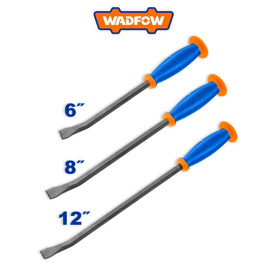 WADFOW PRY BAR SET (6" + 8" + 12") GO-THROUGH PRY BAR FOR EASY PRYING & BENDING (WQBS203)