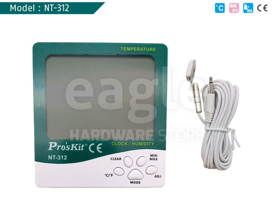 PROSKIT NT-312 5 IN 1 DIGITAL TEMPERATURE HUMIDITY METER