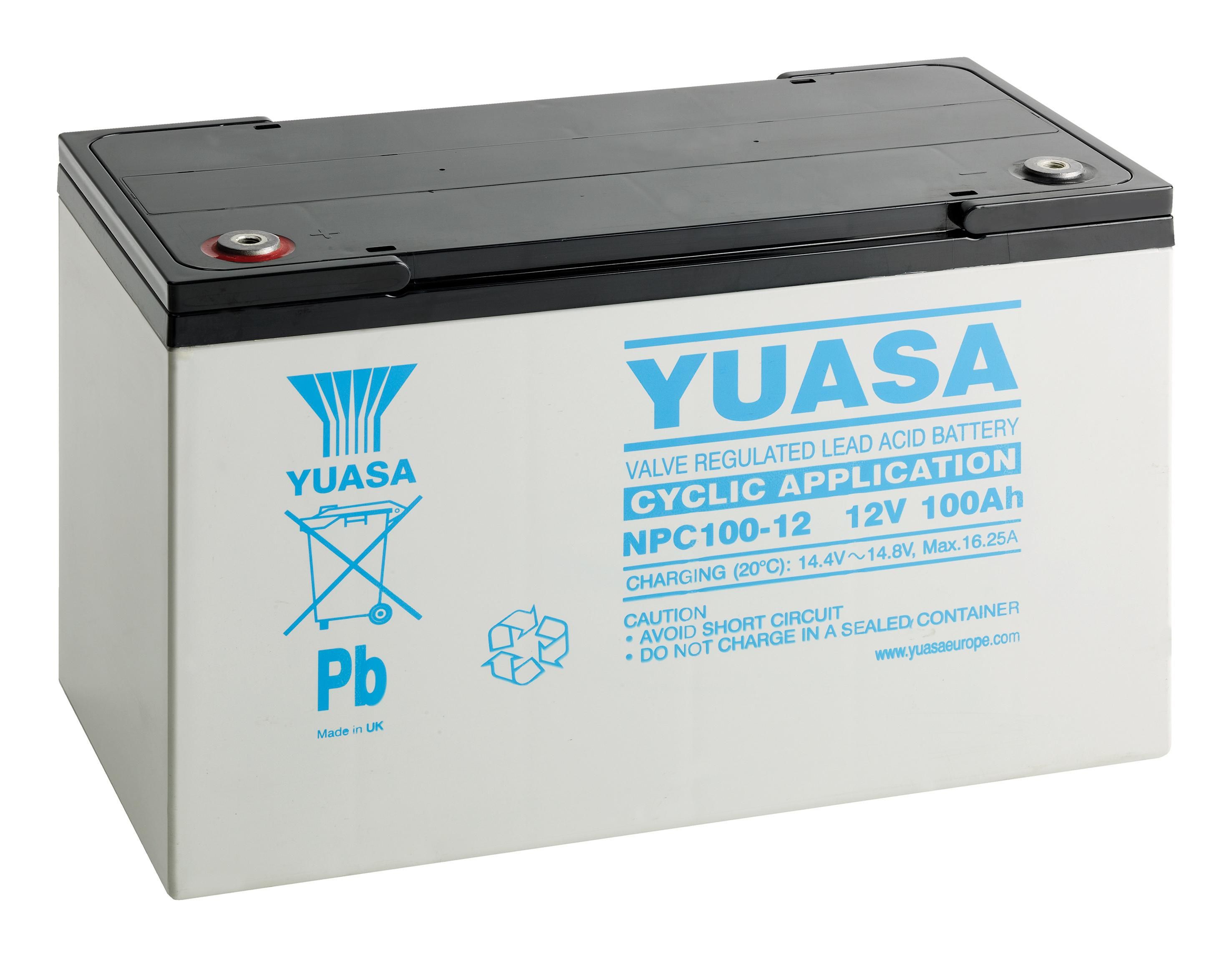 YUASA *Yuasa 12V NPC100-12 Sealed Lead Acid Battery - 100Ah