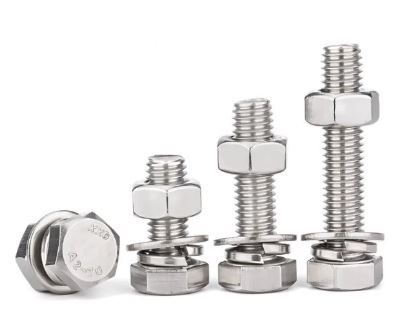 SS M16X30/200 SET 304 Stainless Steel, External Hexagon Screw + Hex Nut + Washer Four-Piece Set,