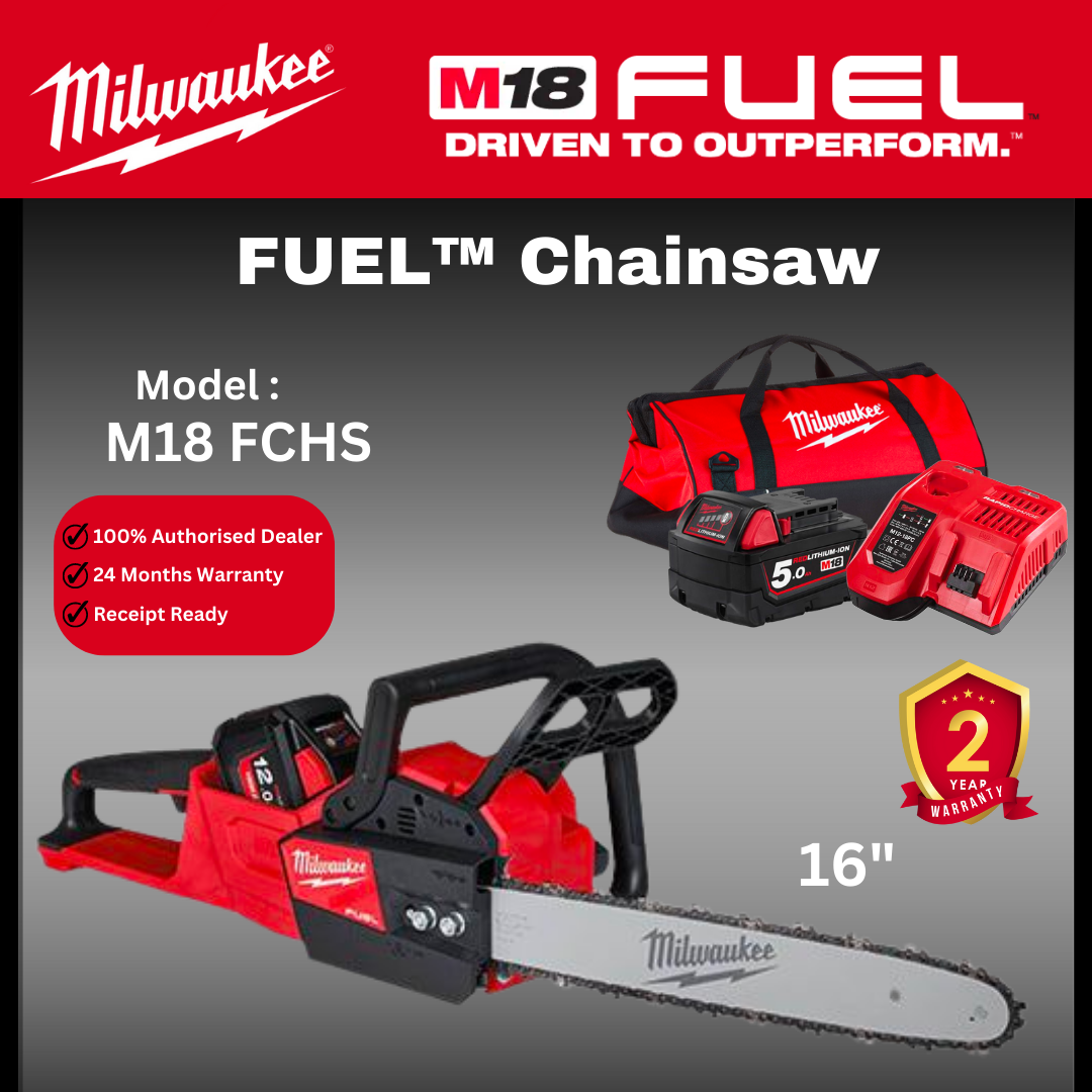 MILWAUKEE M18 FUEL™ 16" Chainsaw / M18 FCHS / Outdoor Power Equipment / CHAINSAW / CUTTING / MIWLAUKEE CHAINSAW 16"
