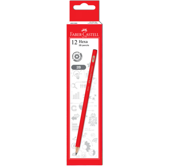 FABER-CASTELL 1323-2B GRAPHITE PENCIL (12 PCS)