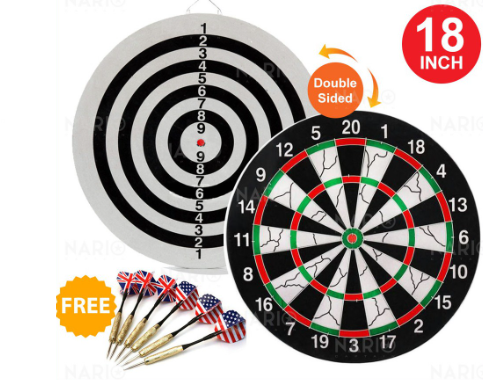 DART GAME DOUBLE-SIDED DART BOARD