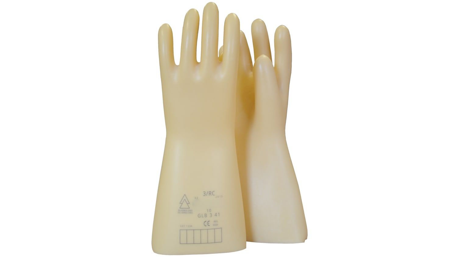 Sibille GLE 41 Insulating Beige Latex Electrical Insulating Gloves (Size M-XL)