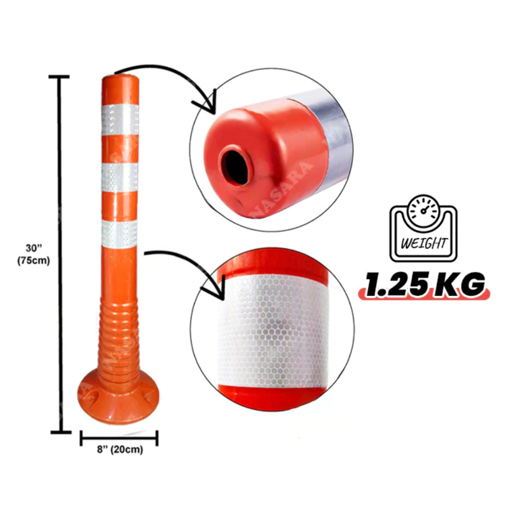 OEM Bollard Heavy Duty TPU Flexible Safety Post Warning Posts Reflective