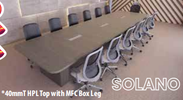 OFIS CONFERENCE DISCUSSION SERIES SOLANO _ 40MMT HPL TOP WITH MFC BOX LEG