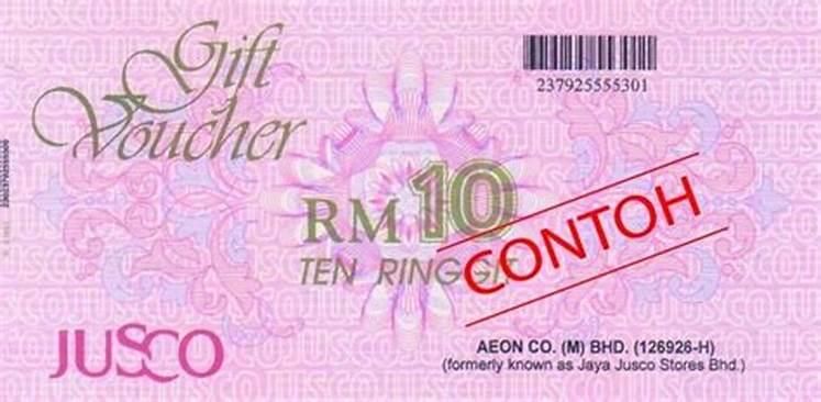 Aeon Jusco Gift Voucher RM10