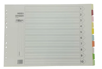 A3 10tab 5tab Index Divider - COLOR