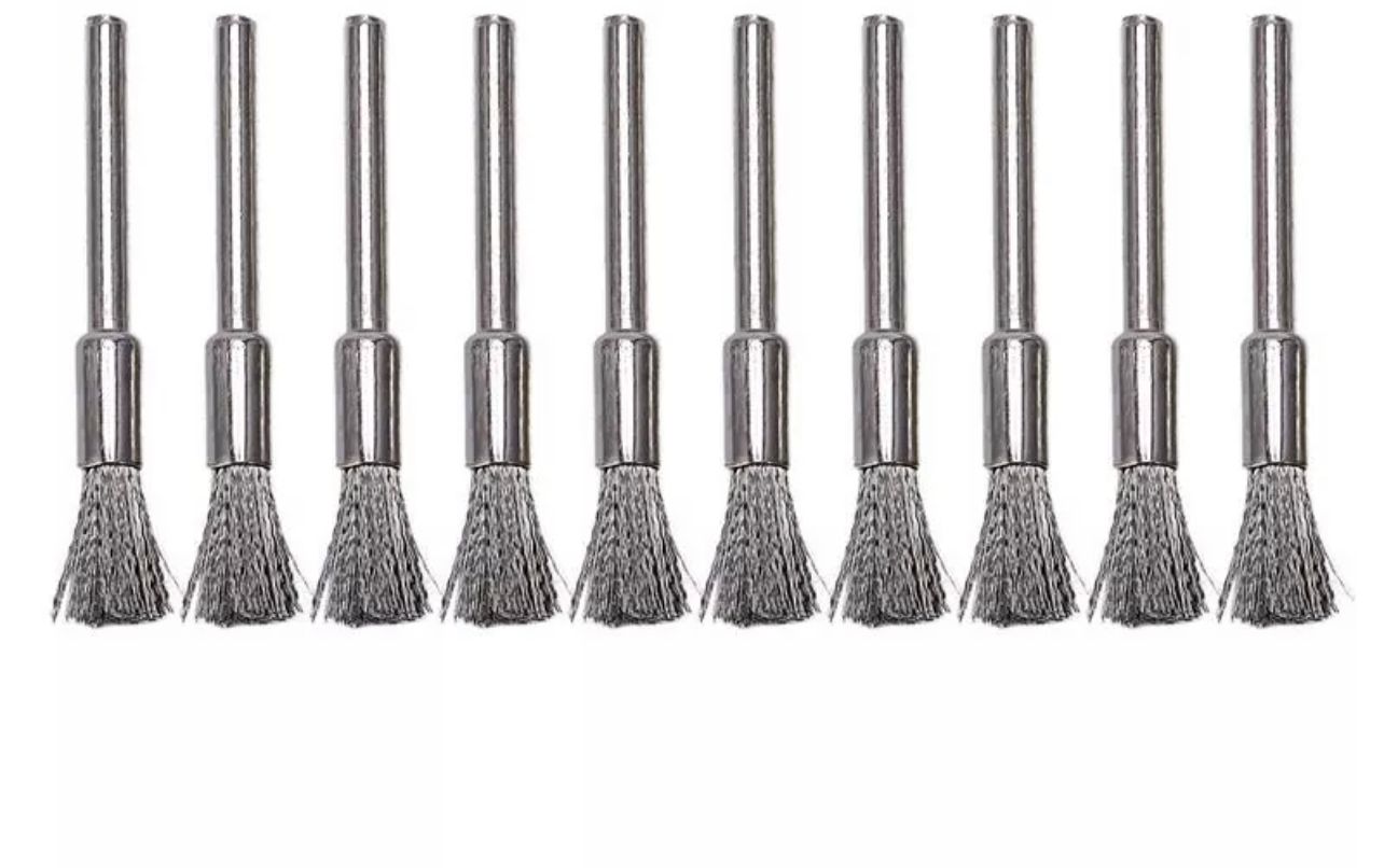 NA Stainless Steel 1/4 inch (6mm) Pen Wire Brush