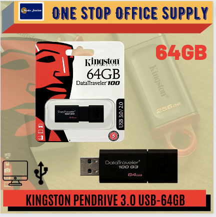 Kingston 64GB USB 3.0 Flash Drive Data Traveler 100 G5