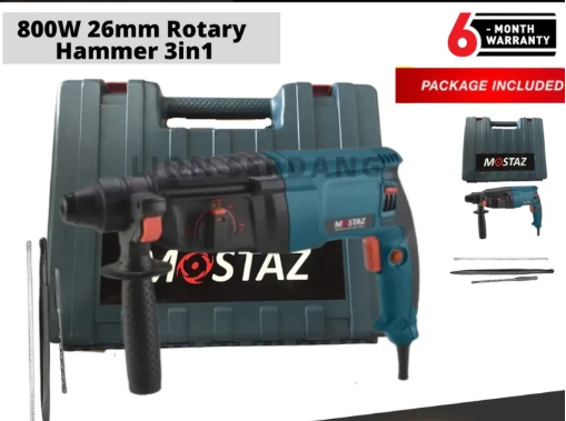 MOSTAZ MT-26 800W 26mm Rotary Hammer 3in1