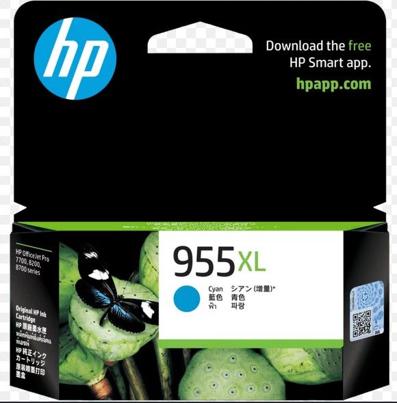 HP 955XL CYAN INK CARTRIDGE