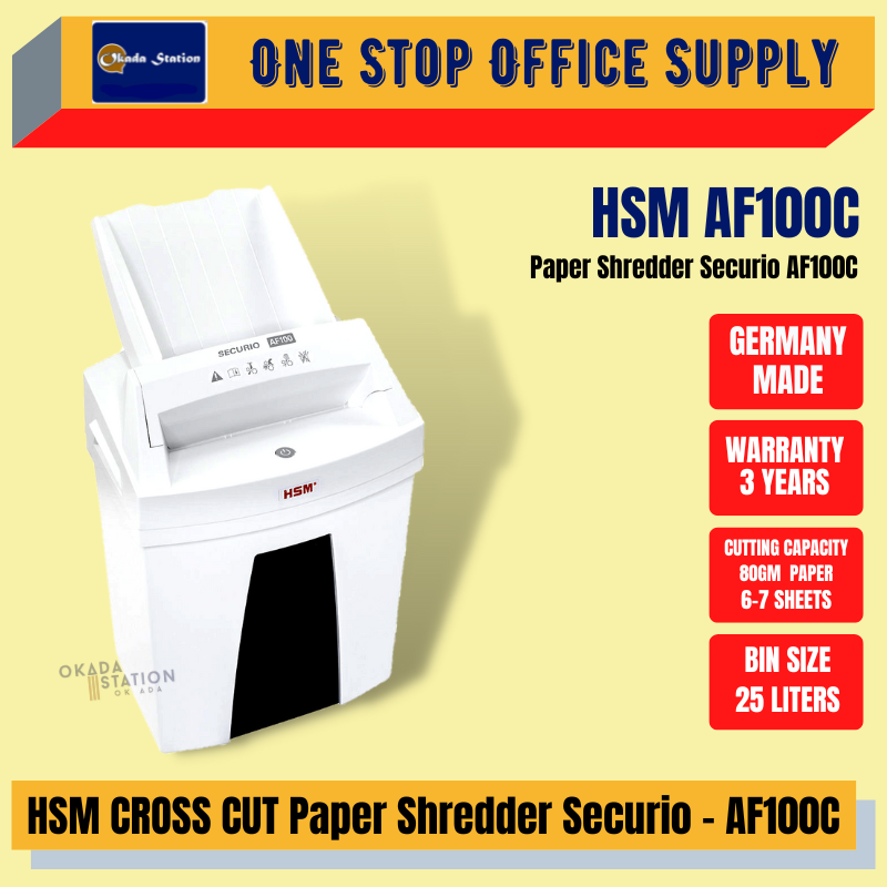 HSM Paper Shredder Securio AF100C / Paper Shredder / Cross Cut
