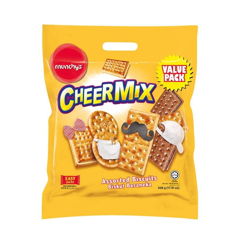 MUNCHYS CHEERMIX ASSORTED BISCUITS 508G