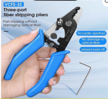 COMPTYCO OPTICAL WIRE STRIPPER FIBER STRIPPING PLIERS PEELING PLIERS 2PORT, 3PORT VCFS-2 / VCFS-33 / VCFS-3 FS601