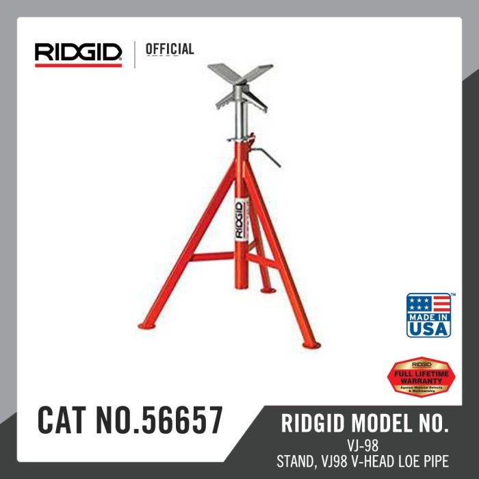 Ridgid V Head Low Pipe Stands - VJ98
