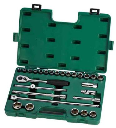 SATA 09081 10PCS Double Ratcheting Wrench & Adaptor Set