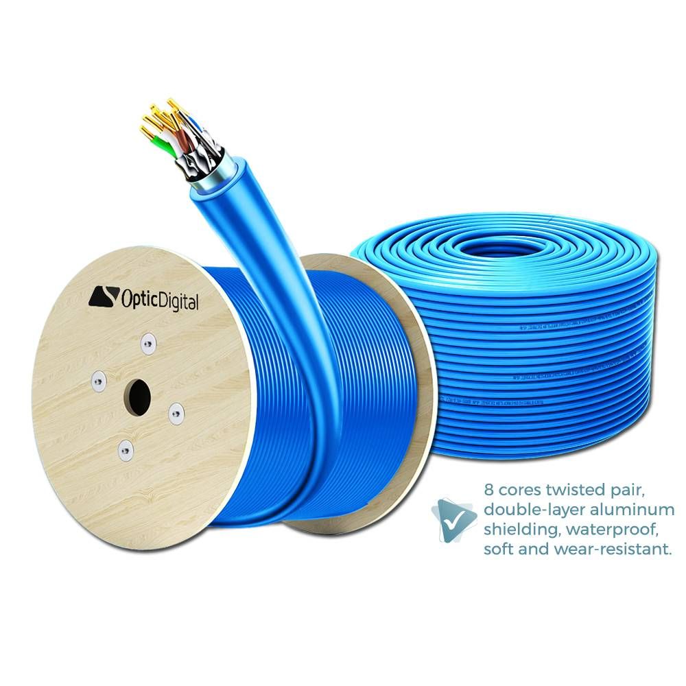 OPTIC DIGITAL 6AF23L CAT6A LSZH DOUBLE SHIELDED NETWORK CABLE