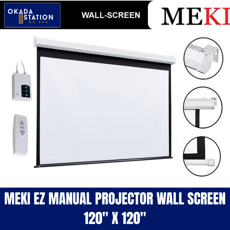 MEKI EZ Manual Projector Wall Screen 120'' x 120'' /MEKI EZ /Projector Wall /Manual Projector /MEKI EZ Manual Projector Wall Screen