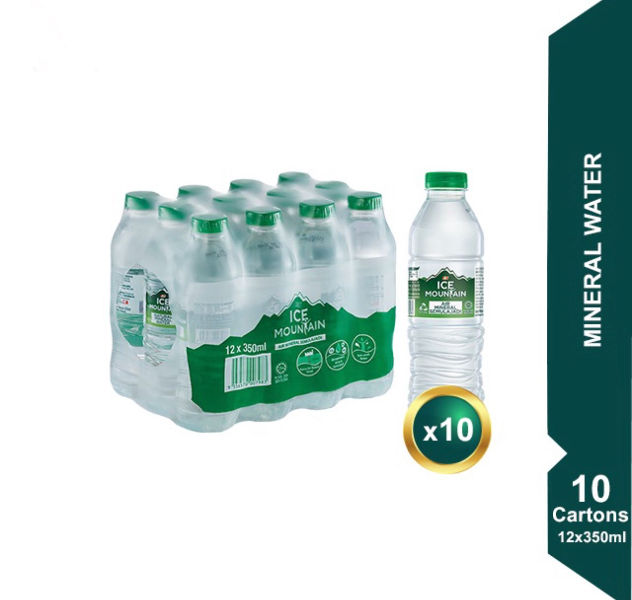 F&N Ice Mountain Mineral Water (12 x 350ml) X 10 Carton
