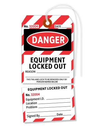 LOTO TAG DOUBLE SIDED PRINT CUSTOMIZED (TEARSTUB)
