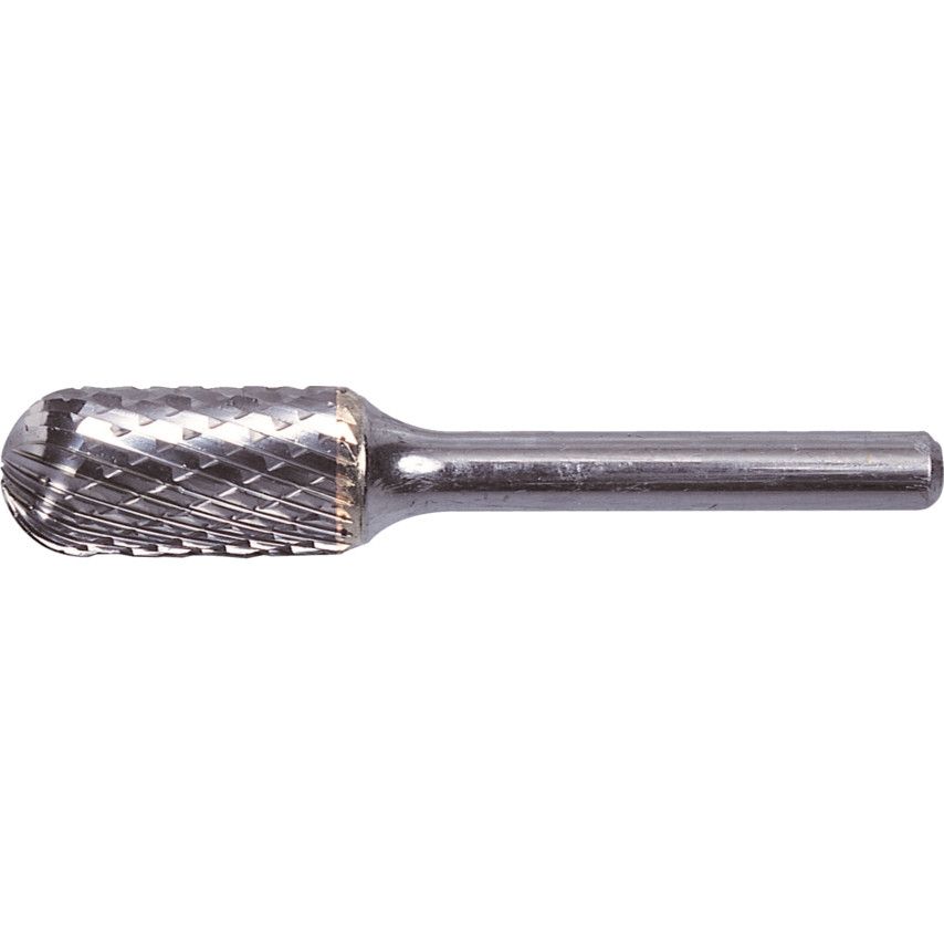 York Carbide Burr, Uncoated, Cut 6 - Double Cut, 3mm, Ball Nosed Cylindrical