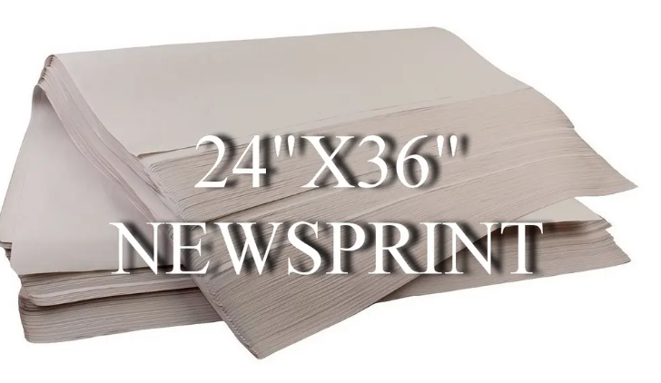 Newsprint Paper Used for wrapping dinnerware 24"x36"