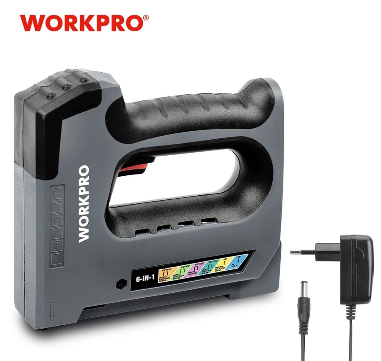 WORKPRO 6 In1 Electric Cordless Stapler 3.6V Heavy Duty Staple Gun Nailer Rechargable Tacker free 2000PC Staples