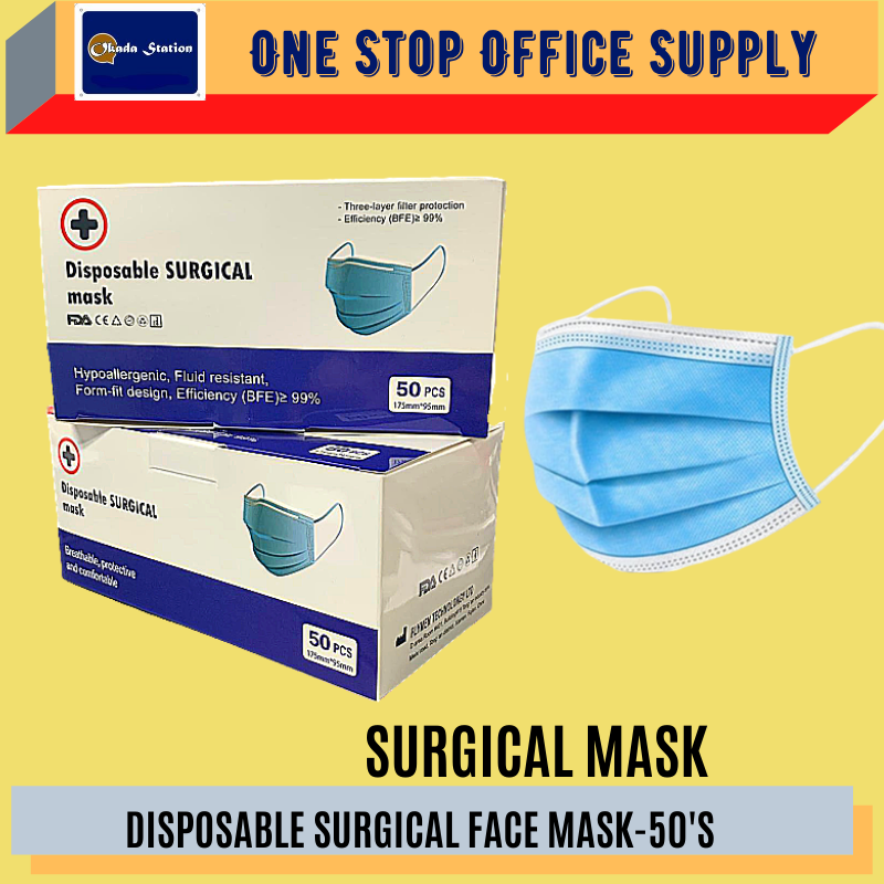 FLYMEN DISPOSABLE MEDICAL SURGICAL FACE MASK-50'S /FLYMEN /Face Mask /Mask /Disposable /3 Layer /Medical Surgical Face mask