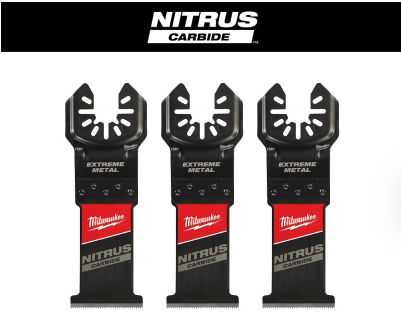 Milwaukee OPEN-LOK™ NITRUS™ Carbide Extreme Metal Multi-Tool Blade (3pcs) 49-25-1563