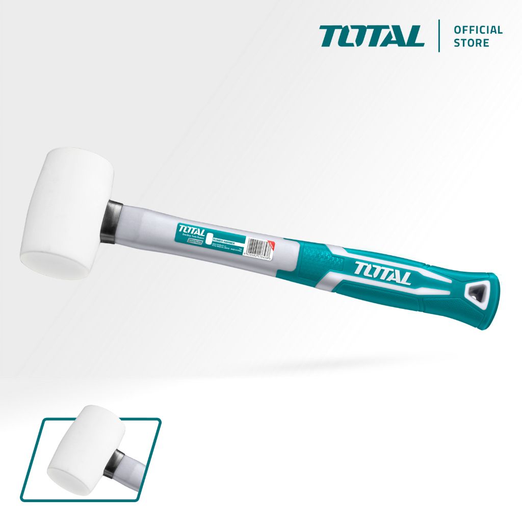 TOTAL RUBBER HAMMER SOFT NATURAL RUBBER HEAD NON-SPARKING & NON-MARRING (220G/450G) THT76836/THT761636