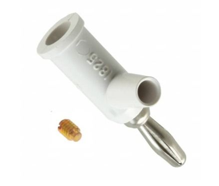 Fluke PJKPL 1825-9 Banana Plug With Safety Collar, Solderless, 10 Pcs, White