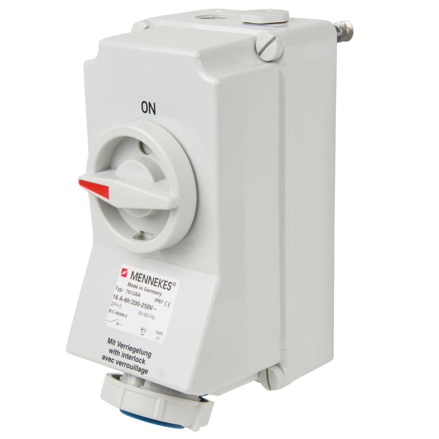 MENNEKES Switchable IP67 Industrial Interlock Socket 16A