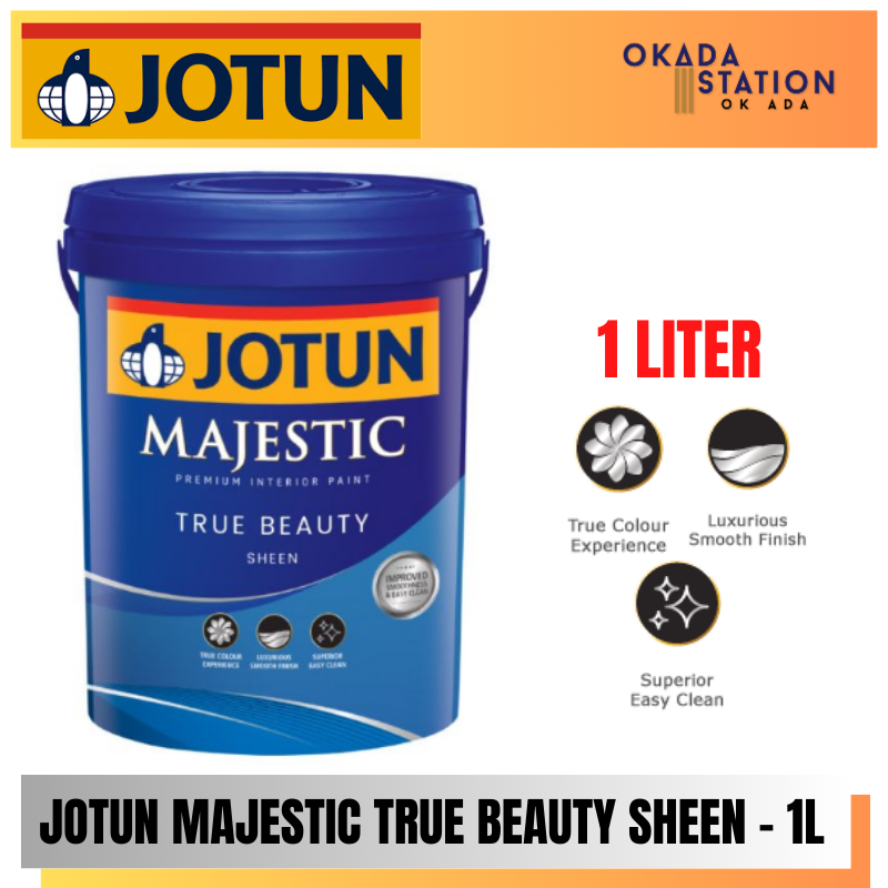 Jotun Paint / 1L / 1 LITER / Interior Paint / Majestic True Beauty Sheen / Waterbased Paint / Cat Dalaman / Cat Air / Cat