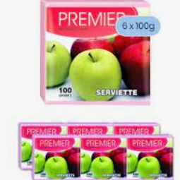 Premier Fruit Serviette 100gm x 6 x 10