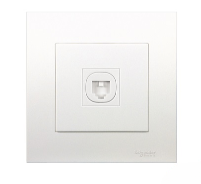 SCHNEIDER VIVACE KB31TS_WE 1GANG TELEPHONE OUTLET WITH SHUTTER (FLUSH)