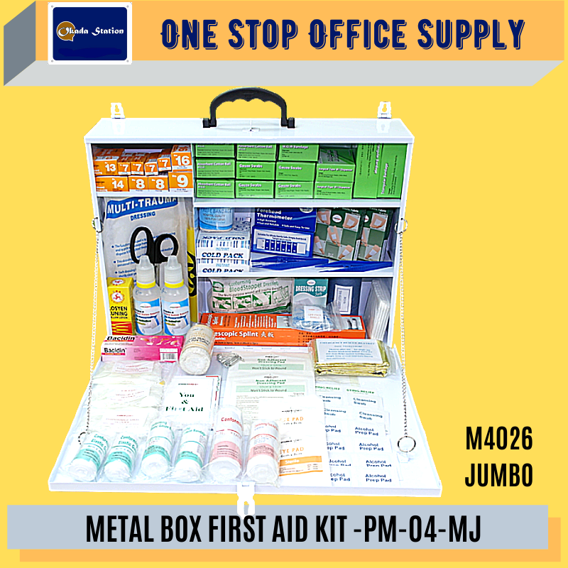 ProMed FIRST AID KIT / METAL BOX / PM-04-MJ / JUMBO SET / COMPLETE WITH MEDICAL / KOTAK KECEMASAN